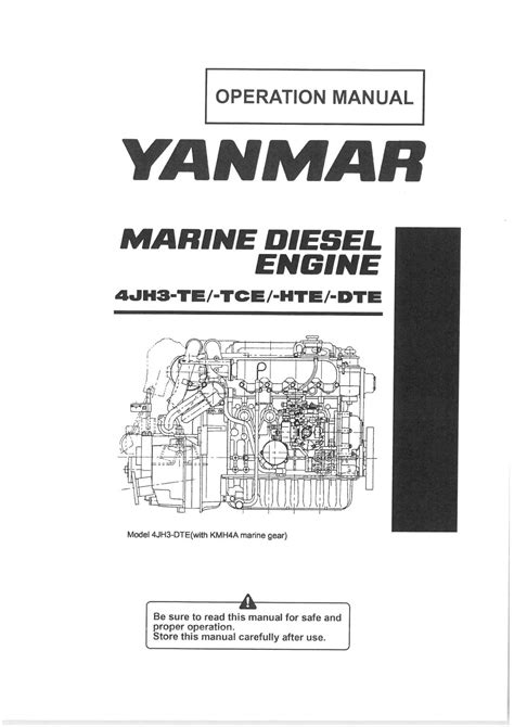 Yanmar 4jhe Te Hte Dte Diesel Engine Service Manual