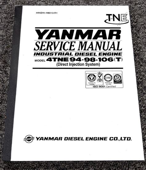 Yanmar 4tne106t Industrial Diesel Engine Full Service Repair Manual