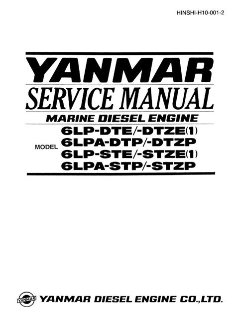 Yanmar 6lpa Stp Z 2 Marine Engine Full Service Repair Manual