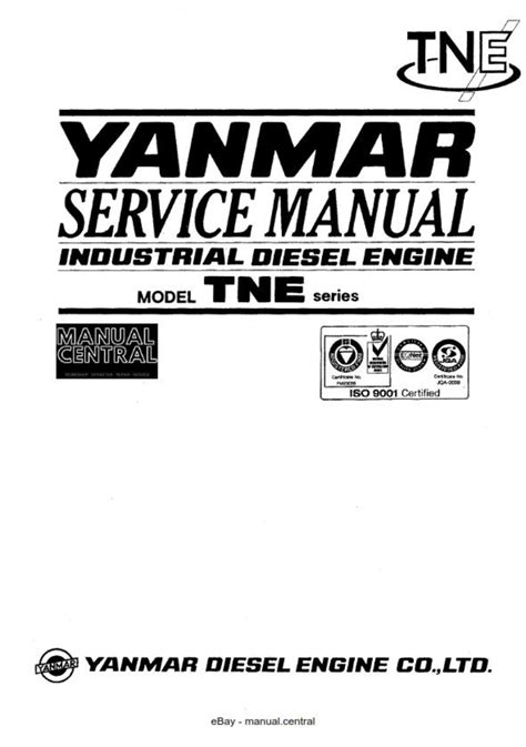 Yanmar Industrial Diesel Engine Tn Series Service Repair Manual Download