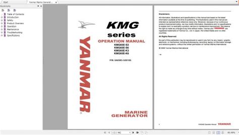 Yanmar Kmg Marine Generator Service Repair Manual Download