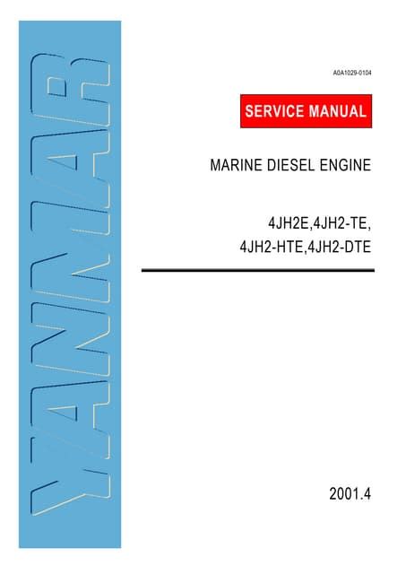 Yanmar Marine Diesel Engine 4jh2 Series Service Repair Manual Download