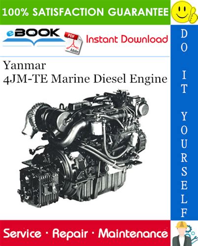 Yanmar Marine Diesel Engine 4jm Te Service Repair Manual Instant Download