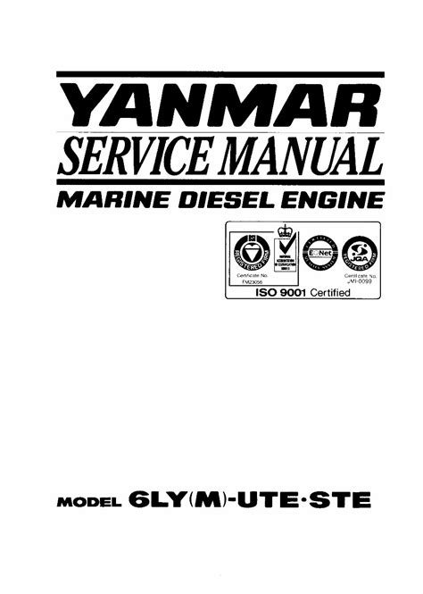 Yanmar Marine Diesel Engine 6ly M Ute 6ly M Ste Factory Service Repair Workshop Manual Instant Download