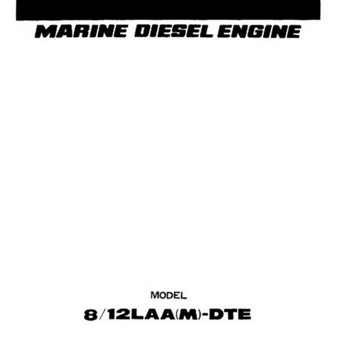 Yanmar Marine Diesel Engine 8 12laa M Dte Service Repair Manual Download