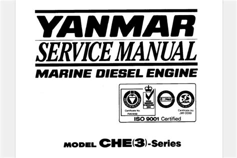 Yanmar Marine Diesel Engine Che 3 Series Service Repair Manual Download