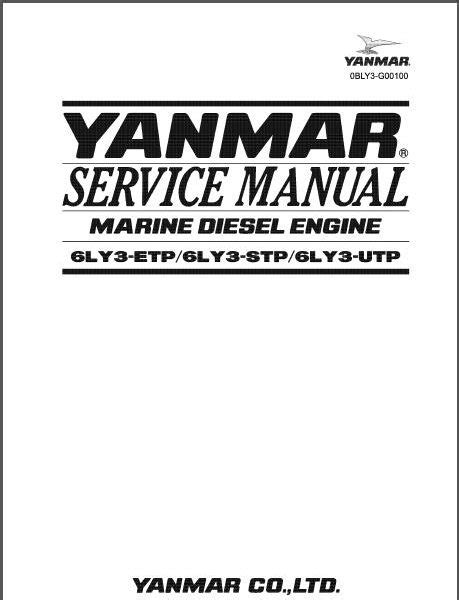 Yanmar Service Marine 6ly3 Series Diesel Engine Manual Workshop Yanmar Diesel Repair Manual Book