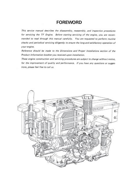 Yanmar Tf140 Tf140 H Tf140 E Tf140 L Engine Full Service Repair Manual