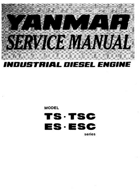 Yanmar Ys Ysc Es Esc Series Industrial Diesel Engine Full Service Repair Manual