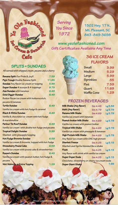 Ye Ole Fashioned Ice Cream & Sandwich Cafe: A Sweet Treat for Every Occasion