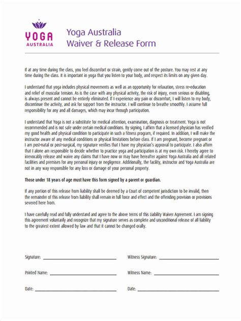 Yoga Waiver Template