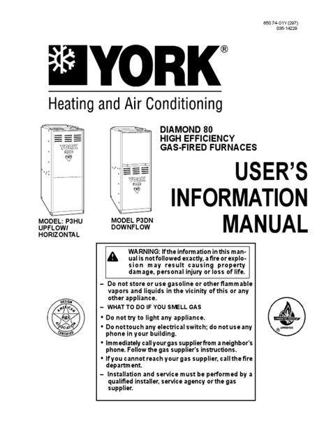 York Gas Furnace Installation Manual