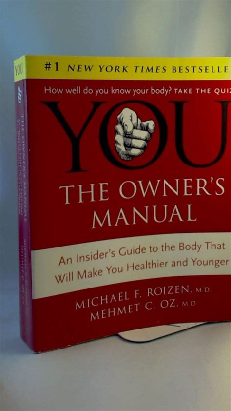 You The Owner S Manual Roizen Michael F M D Oz Mehmet C M D
