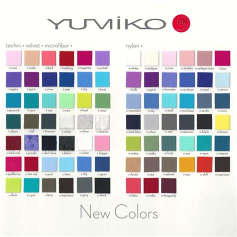 Yumiko Color Chart