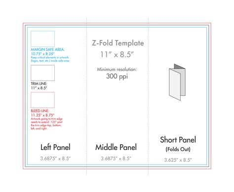 Z Fold Leaflet Template