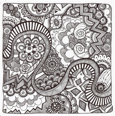 Zentangle Coloring Pages Printable
