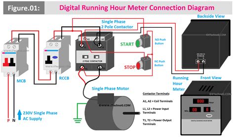 a hour meter wiring 