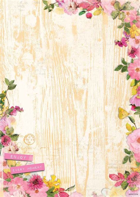 a4 size paper background design, Beautiful flowers. A4 background paper printed beautiful flowers double nl