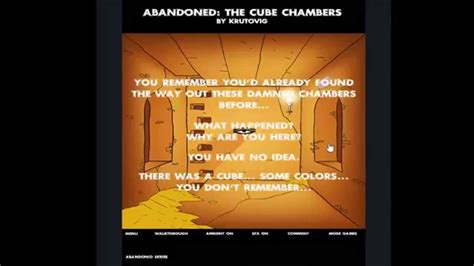 Abandoned The Cube Chambers Walkthrough