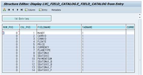 Abap Field Catalog From Structure