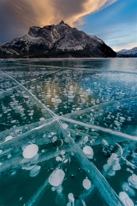 abraham lake ice bubbles viewpoint