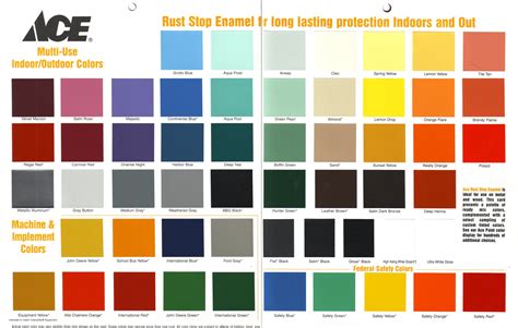 Ace Hardware Paint Colors Chart