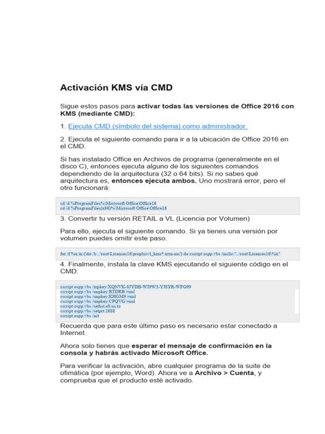 activar office 2016 cmd kms guide, Seriales o clave para microsoft office professional plus 2016. Clave activar txt archivo