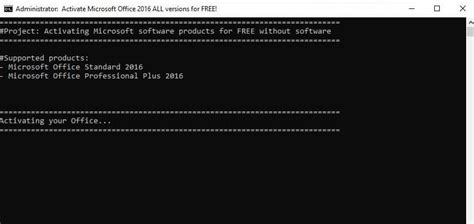 activate ms office 2016 using cmd, How to activate microsoft office 2016 without product key for free