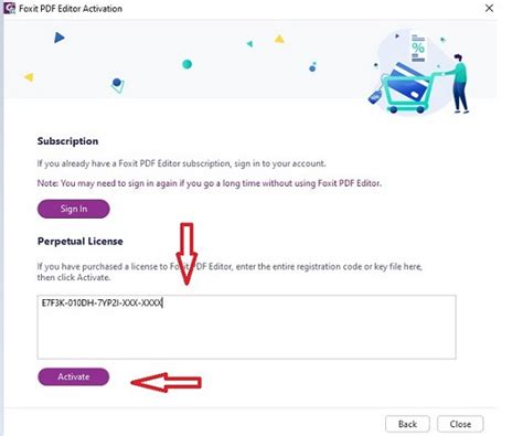 activation code for foxit pdf editor, How to check version number and license information of foxit pdf editor