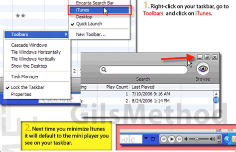 add itunes control to toolbar, How to get itunes toolbar