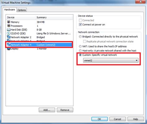 add network adapter vmware workstation, Types of virtual network adapters