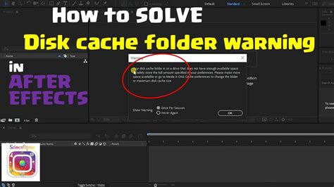 adobe after effects disk cache warning, How to empty your adobe after effects cache. 100gb presume