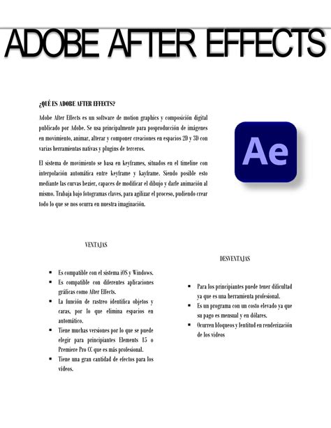 adobe after effects ventajas y desventajas, Todo lo que tienes que saber sobre adobe after effects