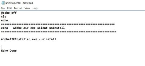 adobe air silent uninstall command line, How to install adobe air silently on a windows 11 computer