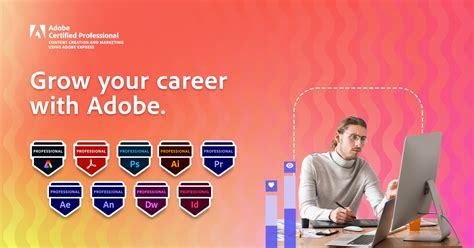 adobe creative cloud certification, Adobe certified profesional, new certification design on behance