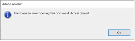 adobe error access denied, Access denied opening pdf when error windows errors document there fix client. How to fix access denied errors when opening pdf files on the windows