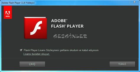 adobe flash player gezginler, Adobe flash player internet explorer ekran görüntüsü