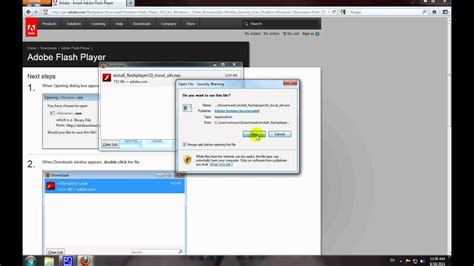 adobe flash player tutorial, تحميل برنامج adobe reader لفتح الملفات بصغة pdf