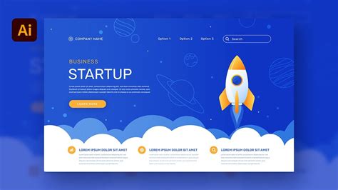adobe illustrator landing page Landing page design