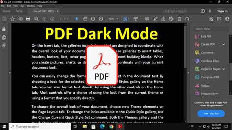 adobe pdf reader dark mode, How to enable dark mode in adobe reader