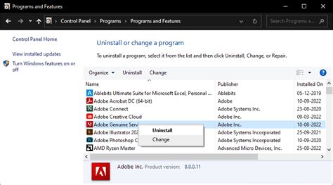adobe will not uninstall, How to uninstall adobe software without logging in