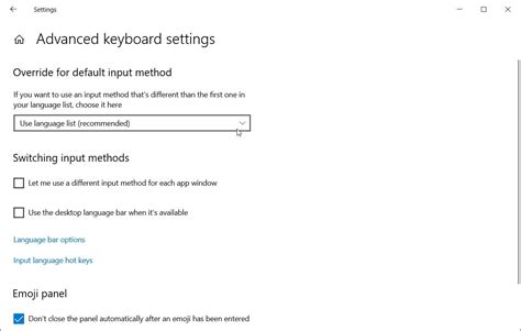 advanced keyboard settings windows 1.0, How to reset the mouse and keyboard settings to their defaults on windows