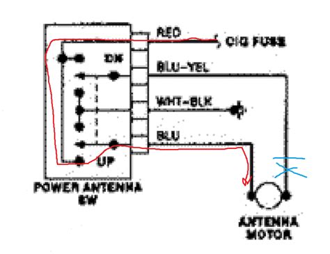 aftermarket power antenna wiring diagram with toggle switch 