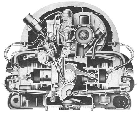 air cooled vw 1600 engine diagram 