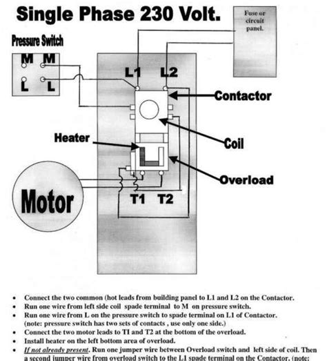 air pressor single phase wiring diagram 