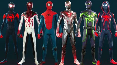 all spider suits in miles morales