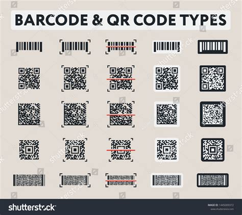 all types of barcode and qr code, Qr code barcode types universal white business vector isolated background alamy. Business universal product qr code and barcode types isolated on white