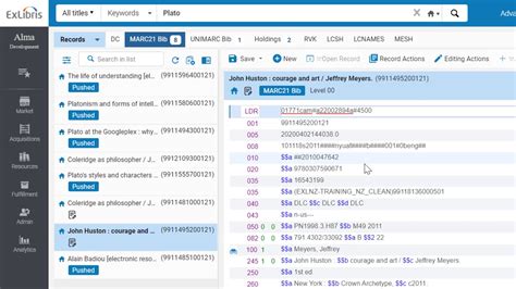 Alma Amount Of Materials Cataloged Metadata Editor