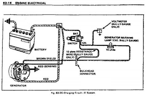alternator charging system wiring diagram 