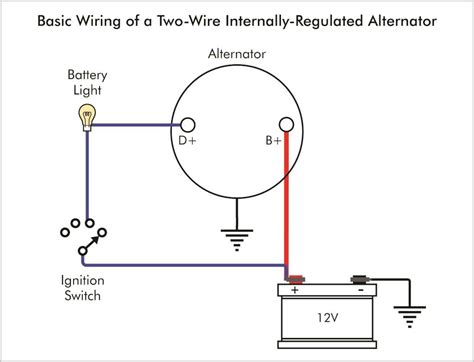 alternator warning light wiring diagram 